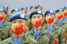 中国第二十一批赴黎巴嫩维和部队多功能工兵分队举行出征誓师大会
